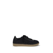 Balmain Black Suede Low Top Sneakers