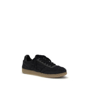 Balmain Black Suede Low Top Sneakers