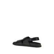 Dolce & Gabbana Black Calf Suede Sandals