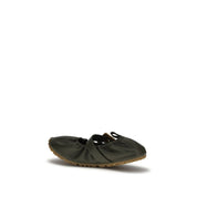 Balmain Bicolor Calf Leather Buckle Ballet Flats