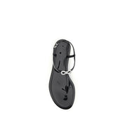 MACH & MACH Black Rubber Flat Sandals