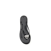 MACH & MACH Black Rubber Flat Sandals