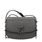 Jimmy Choo Gray Leather Shoulder Bag