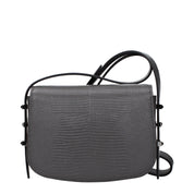 Jimmy Choo Gray Leather Shoulder Bag