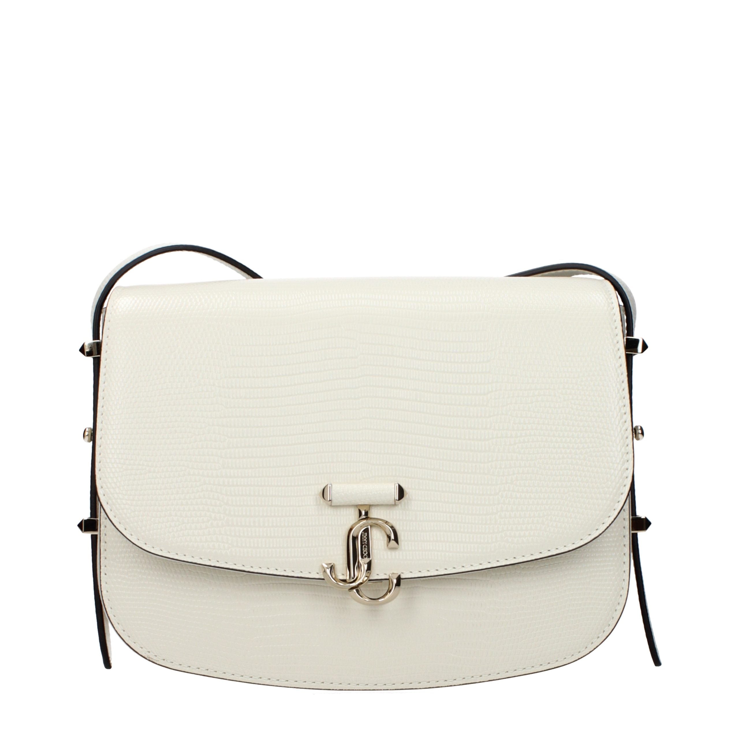 Jimmy Choo Blue and White Leather Crossbody Bag