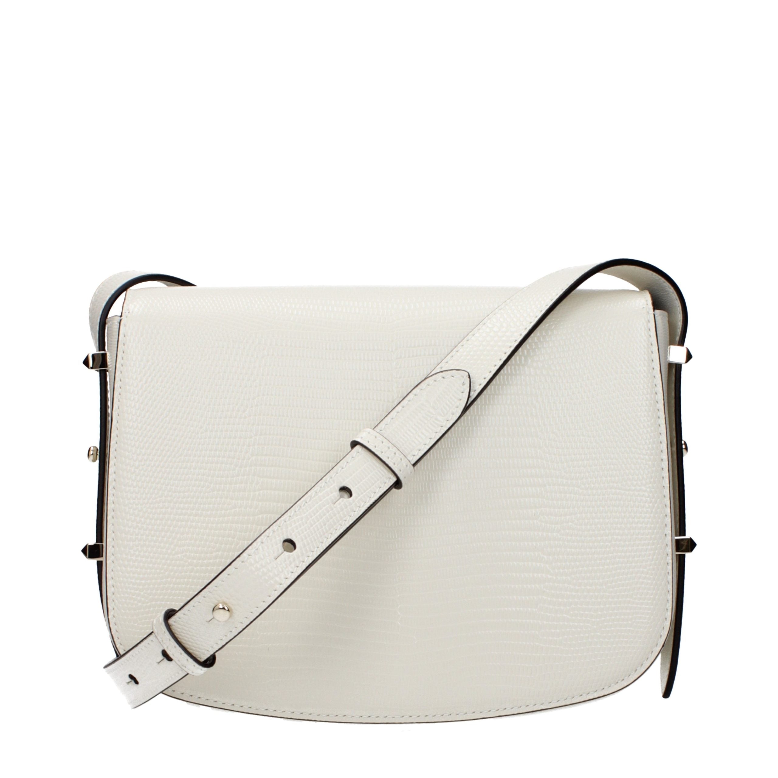 Jimmy Choo Blue and White Leather Crossbody Bag