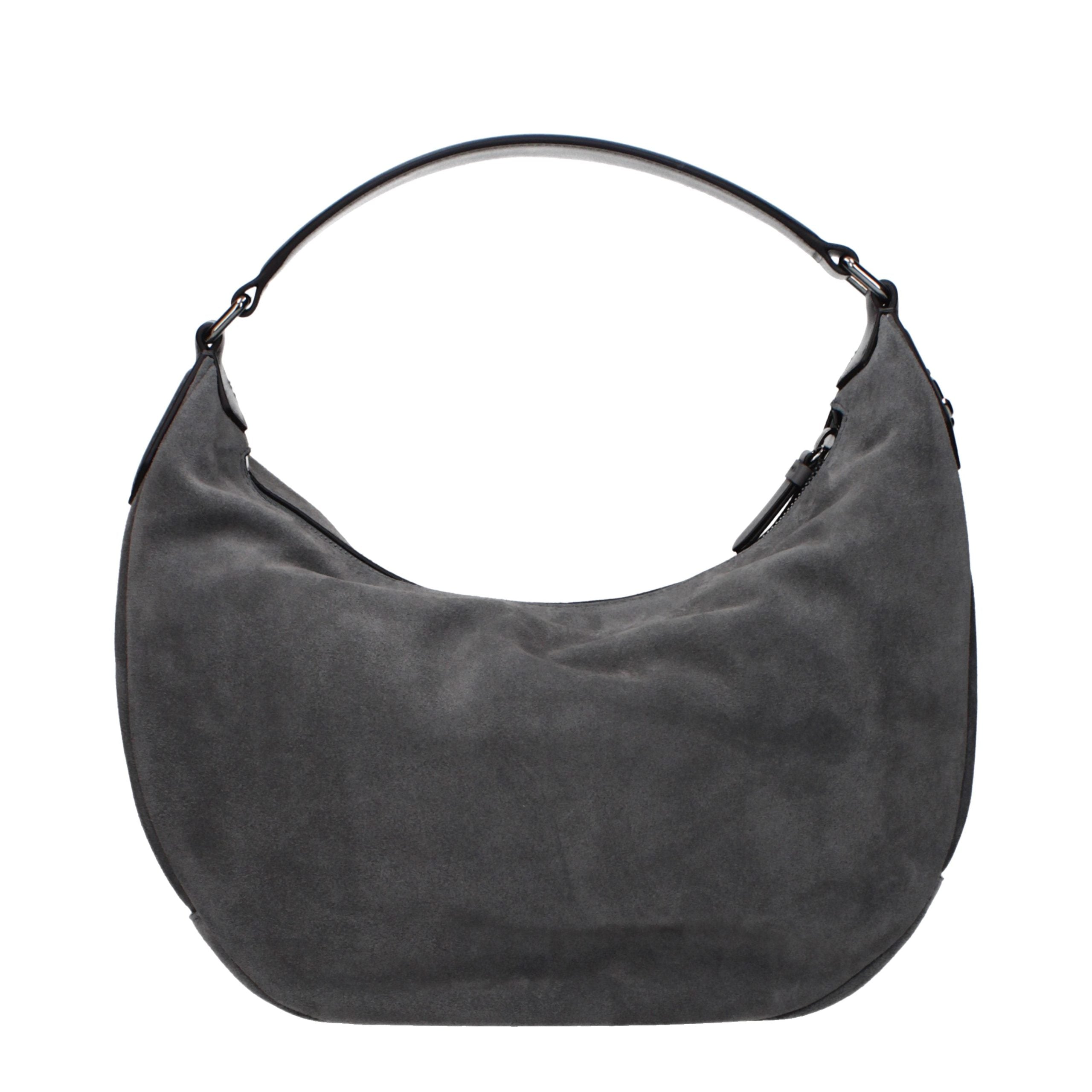 Jimmy Choo Gray Suede Shoulder Bag