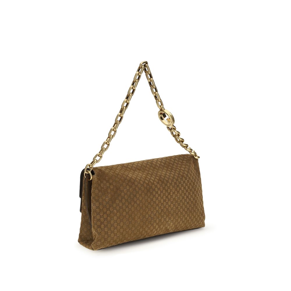 Gucci Brown Suede Shoulder Bag