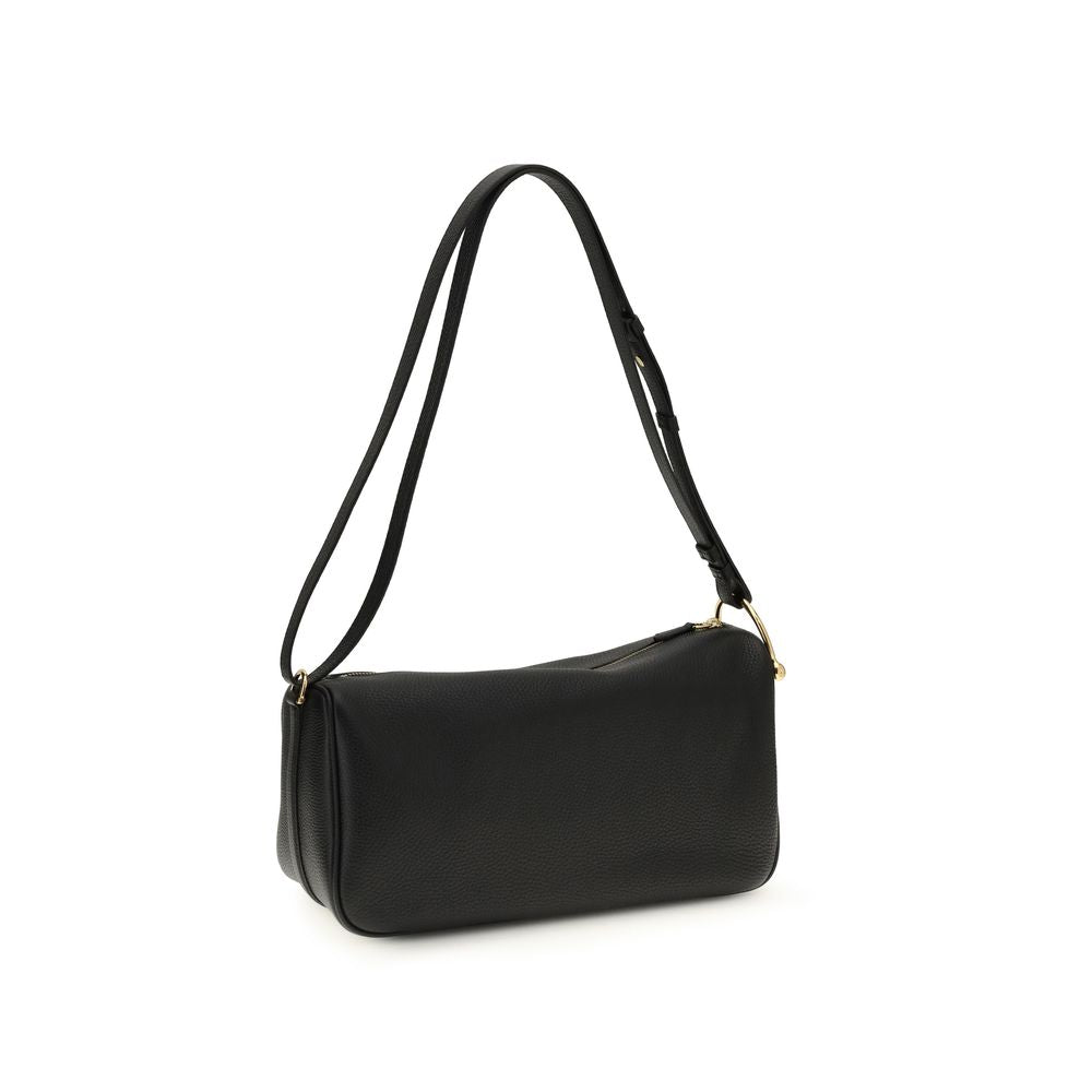 Gucci Brown Suede Half Horsebit Shoulder Bag