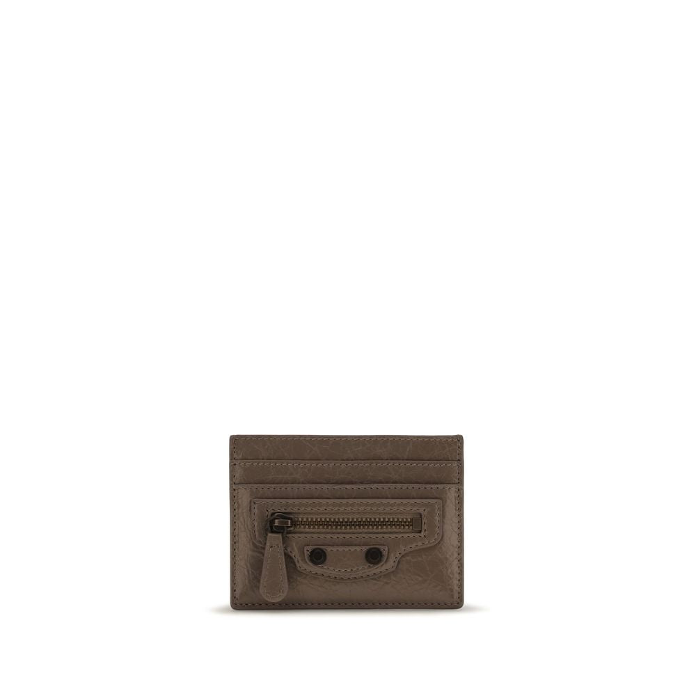 Balenciaga Brown Lamb Leather Card Holder