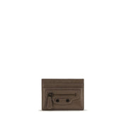 Balenciaga Brown Lamb Leather Card Holder