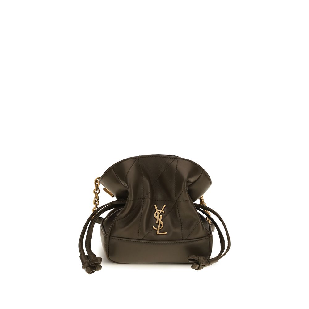Saint Laurent Bicolor Lambskin Clutch Bag