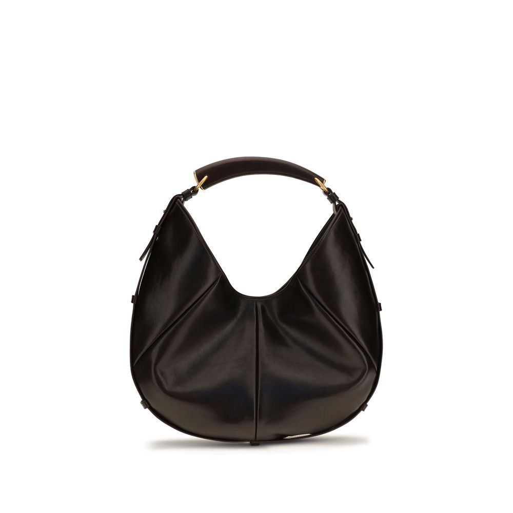 Saint Laurent Brown Calf Leather Mombasa Shoulder Bag
