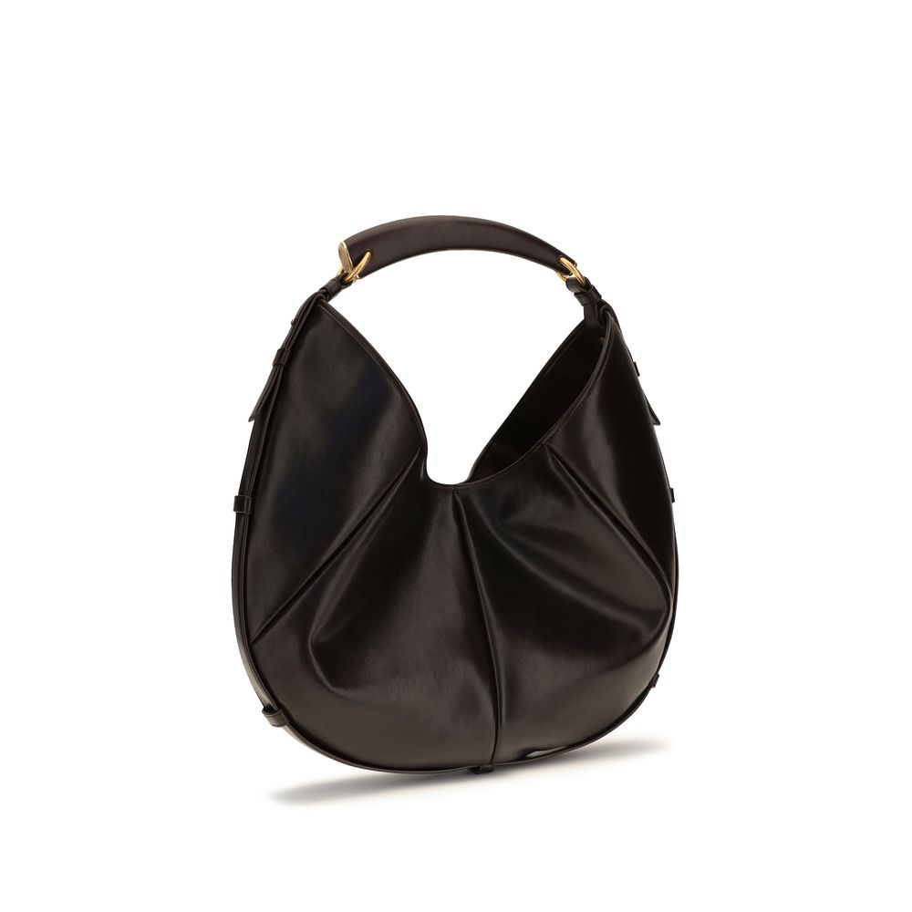 Saint Laurent Brown Calf Leather Mombasa Shoulder Bag