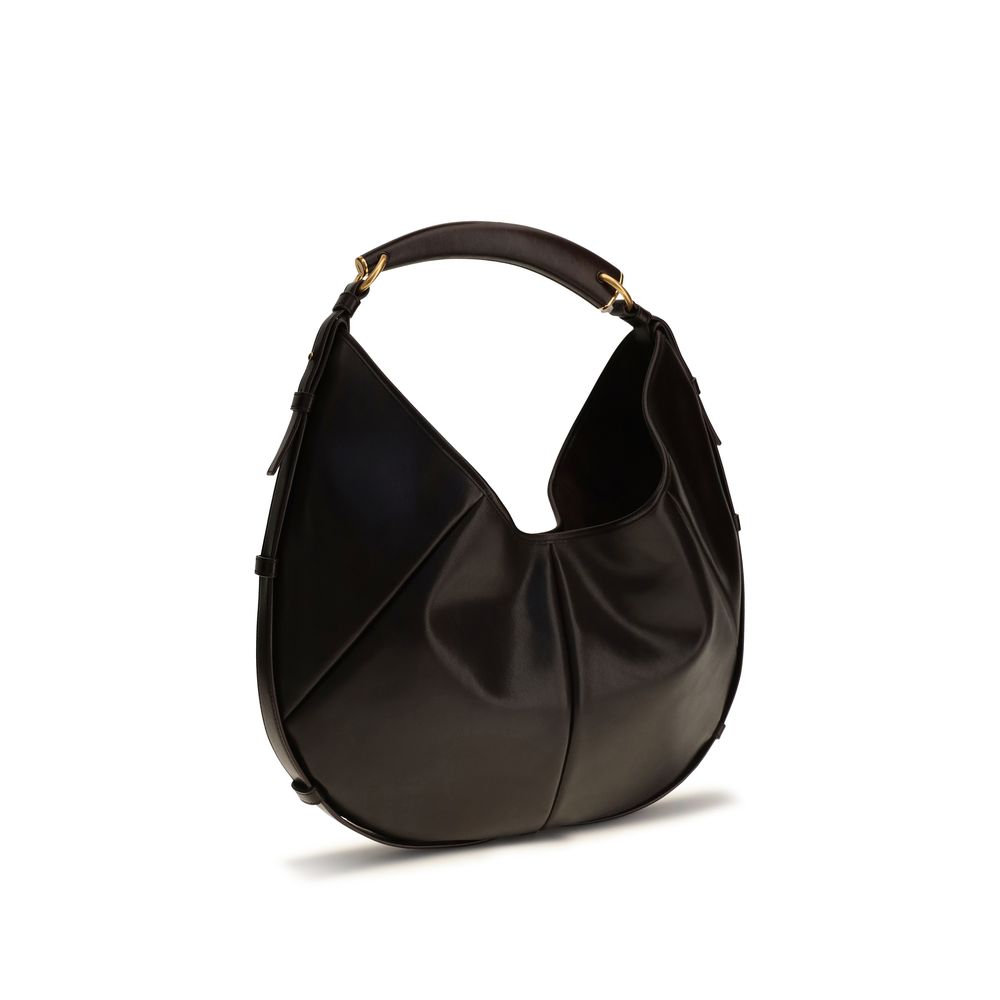 Saint Laurent Brown Calf Leather Mombasa Shoulder Bag