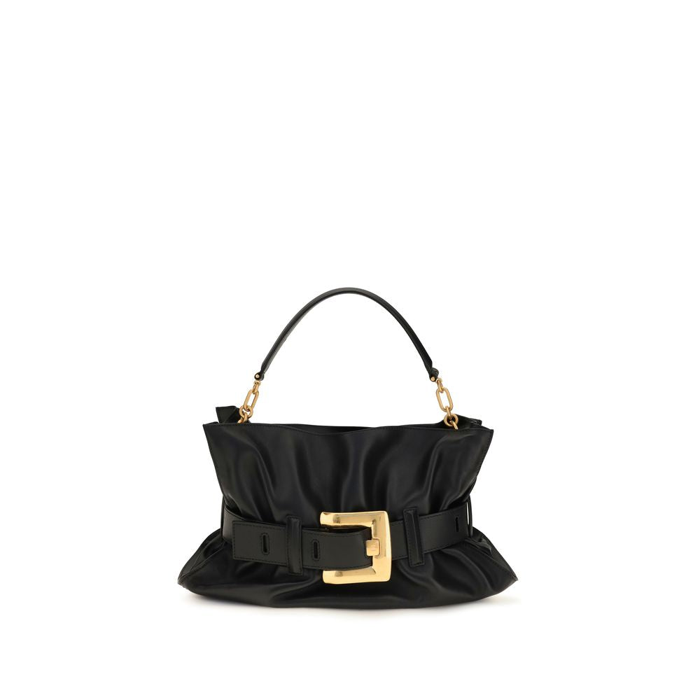 Balmain Black Calf Leather Anthem Shoulder Bag
