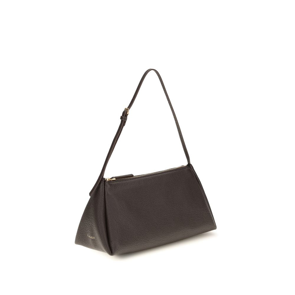 Calvin Klein Brown Calf Leather Shoulder Bag