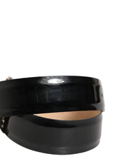 Dolce & Gabbana Black Calf Leather Fashion Belt
