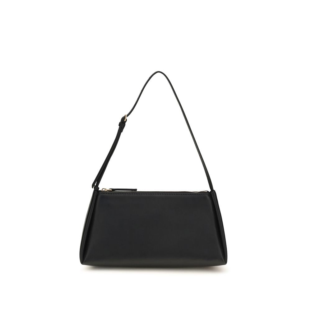 Calvin Klein Black Calf Leather Shoulder Bag