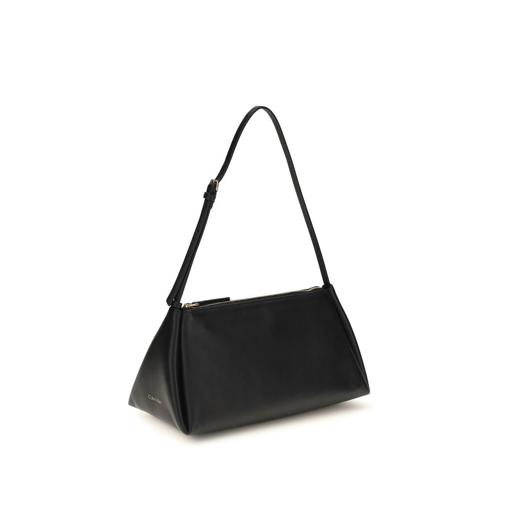 Calvin Klein Black Calf Leather Shoulder Bag