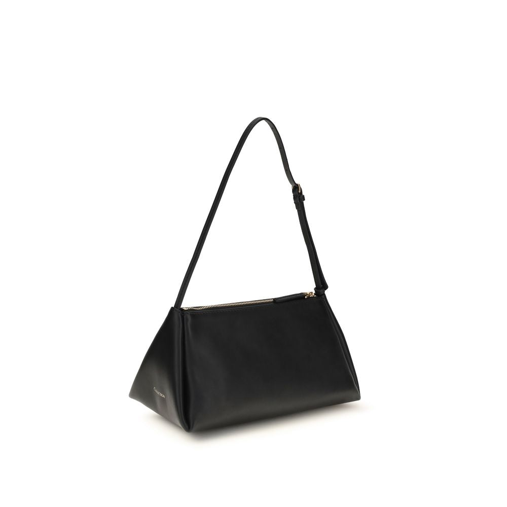 Calvin Klein Black Calf Leather Shoulder Bag