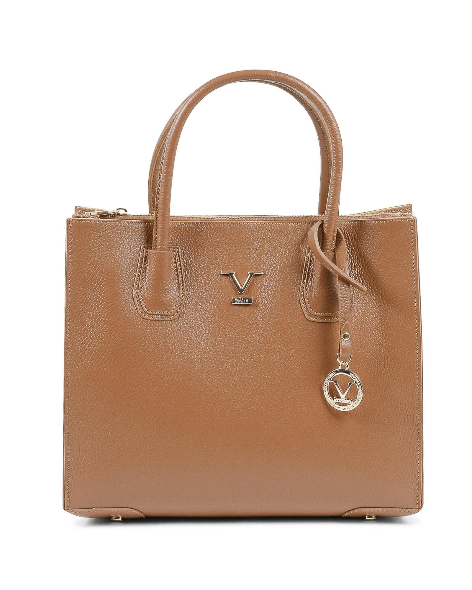 19V69 Italia Tan Leather Tote Bag