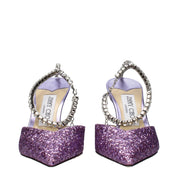 Jimmy Choo Purple Plastic Stiletto Heel Sandals