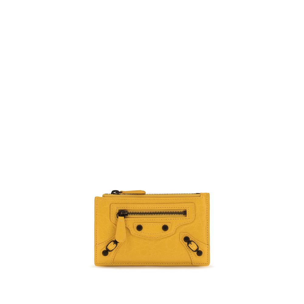 Balenciaga Bicolor Lamb Leather Card Holder
