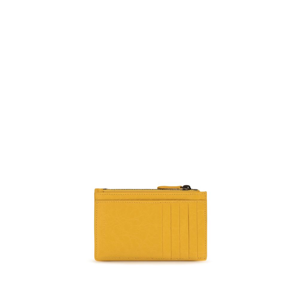 Balenciaga Bicolor Lamb Leather Card Holder