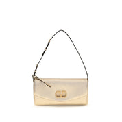 Valentino Garavani Gold Laminated Nappa Leather Clutch Bag