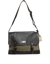 Dolce & Gabbana Military Green Leather Messenger Bag