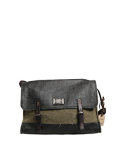 Dolce & Gabbana Military Green Leather Messenger Bag