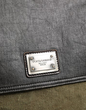 Dolce & Gabbana Military Green Leather Messenger Bag