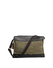 Dolce & Gabbana Military Green Leather Messenger Bag
