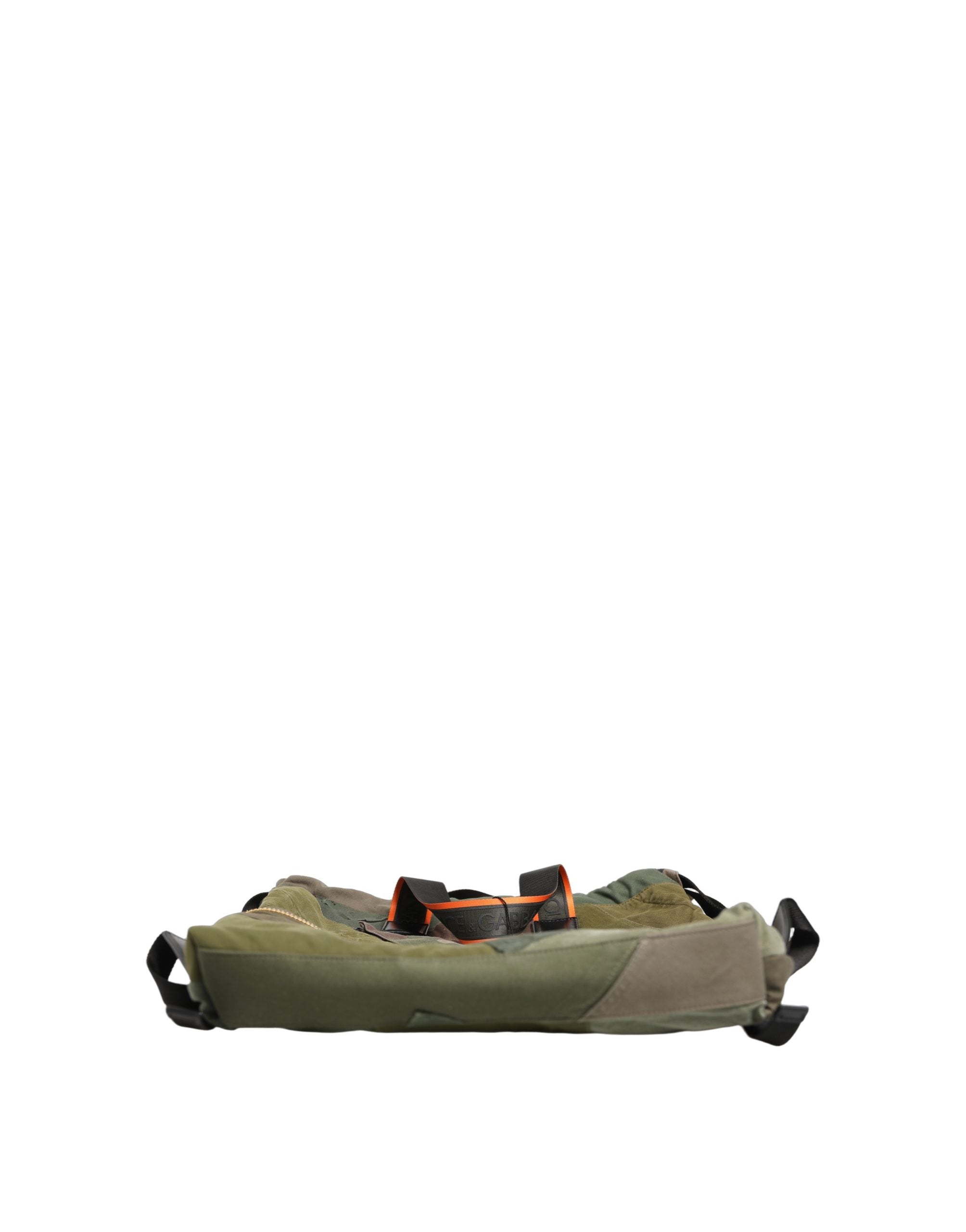 Dolce & Gabbana Military Green Cotton Rucksack Backpack