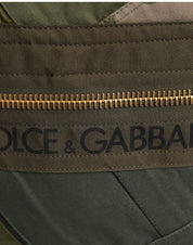Dolce & Gabbana Military Green Cotton Rucksack Backpack