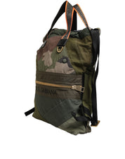 Dolce & Gabbana Military Green Cotton Rucksack Backpack