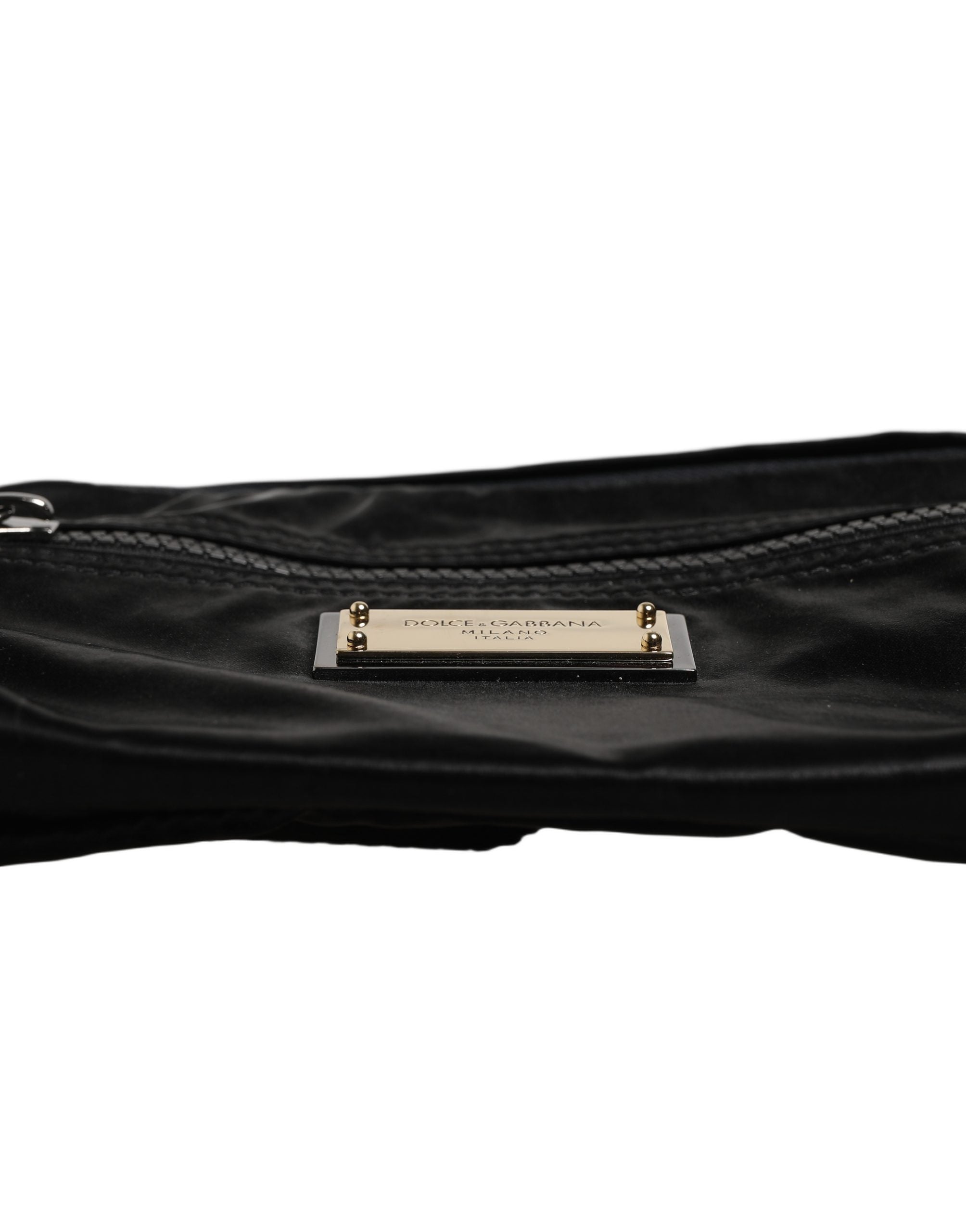 Dolce & Gabbana Black Nylon Waist Fanny Pack