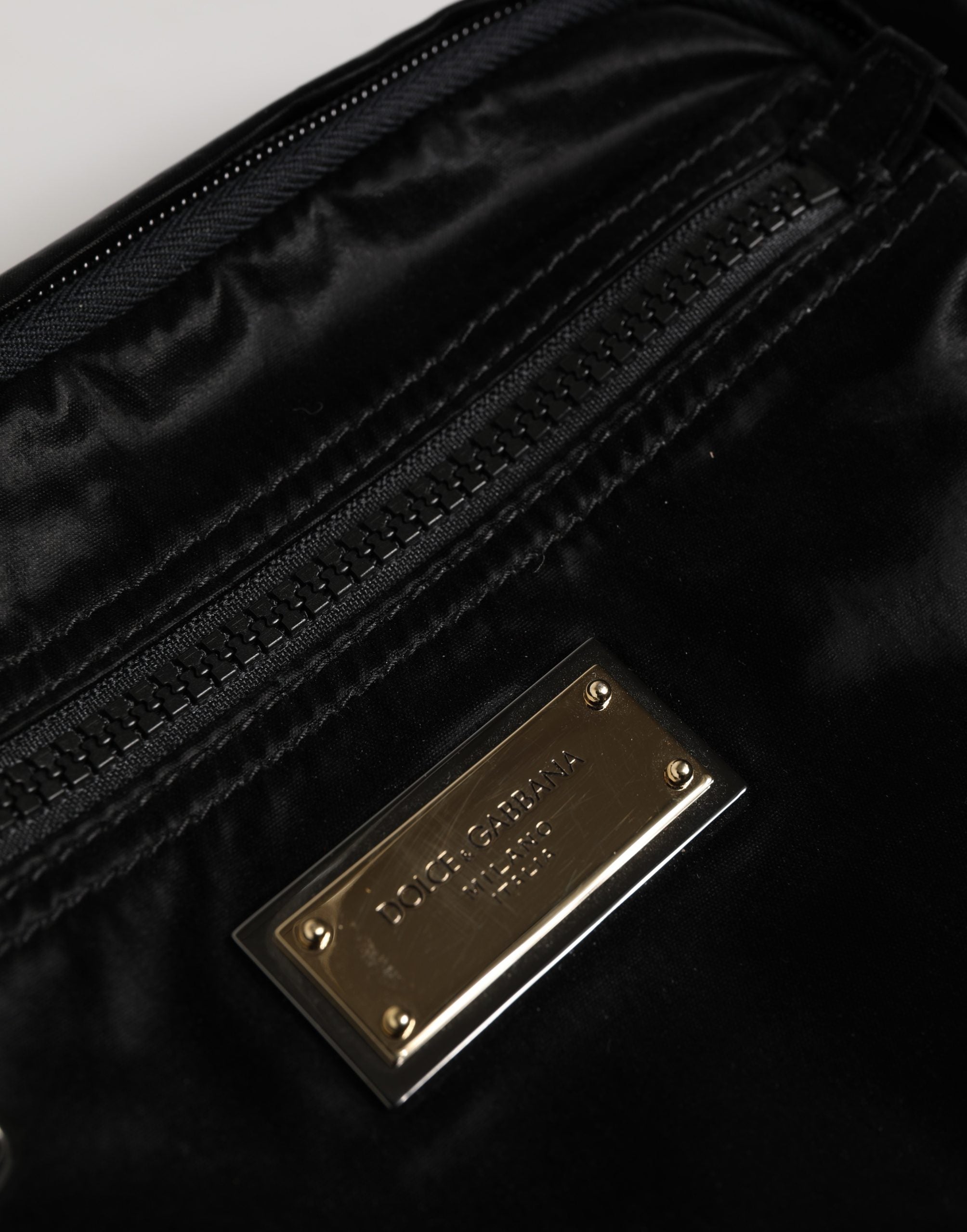Dolce & Gabbana Black Nylon Waist Fanny Pack