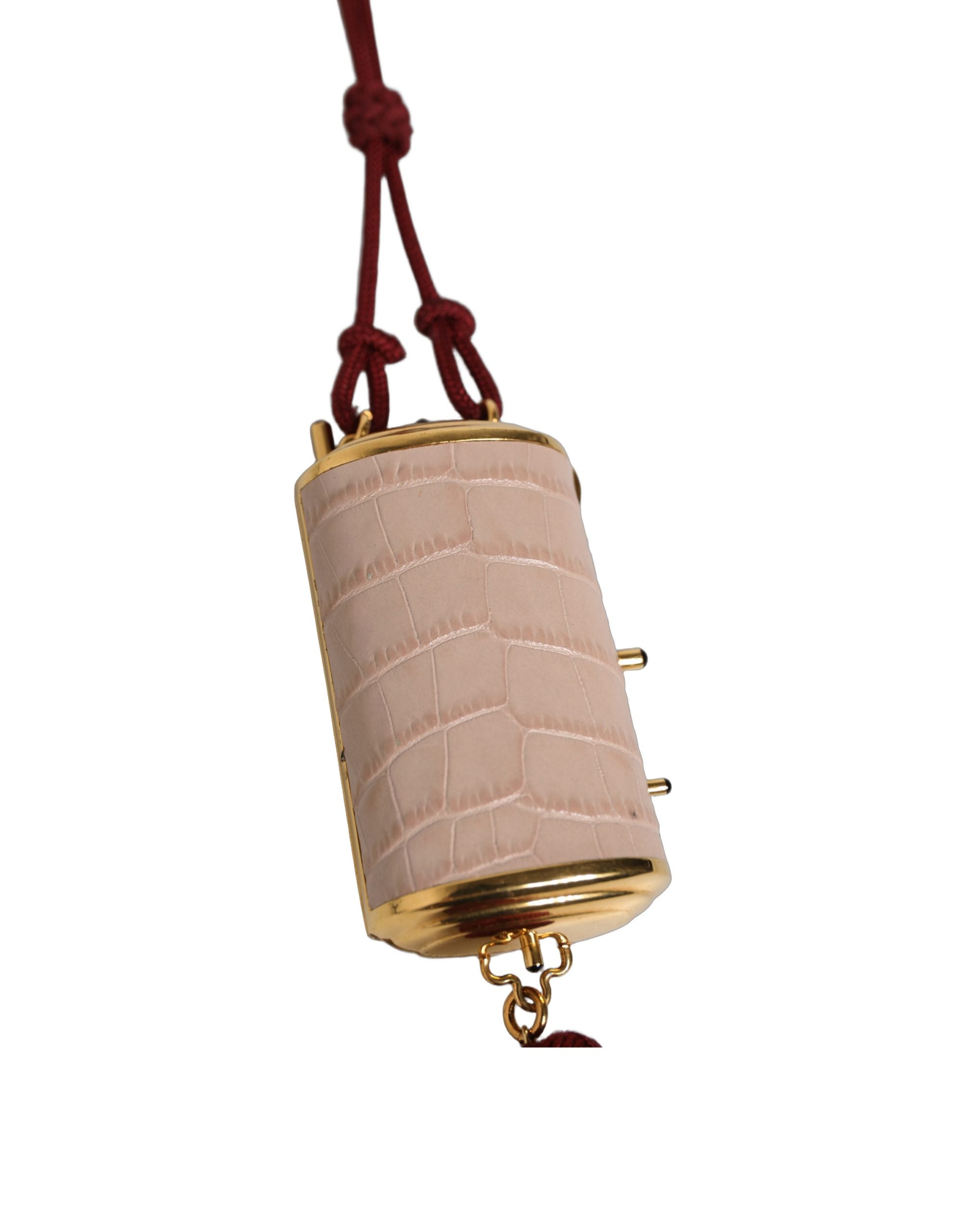 Dolce & Gabbana Pink Calf Leather Makeup Bag