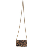 Dolce & Gabbana Brown Leopard Calf Leather Phone Flip Cover