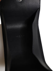 Dolce & Gabbana Black Calfskin Leather Bifold CoinPurse Wallet