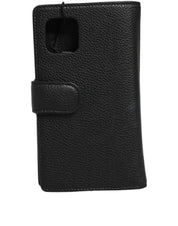 Dolce & Gabbana Black Calf Leather Flip Cover