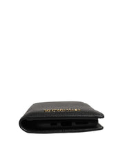 Dolce & Gabbana Black Calf Leather Flip Cover