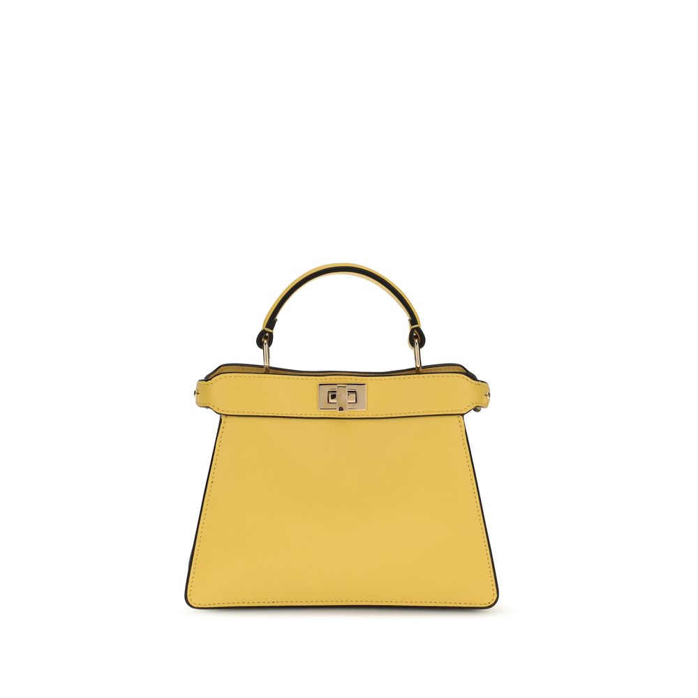 Fendi Bicolor Calf Leather Peekaboo ISeeU Petite Handbag