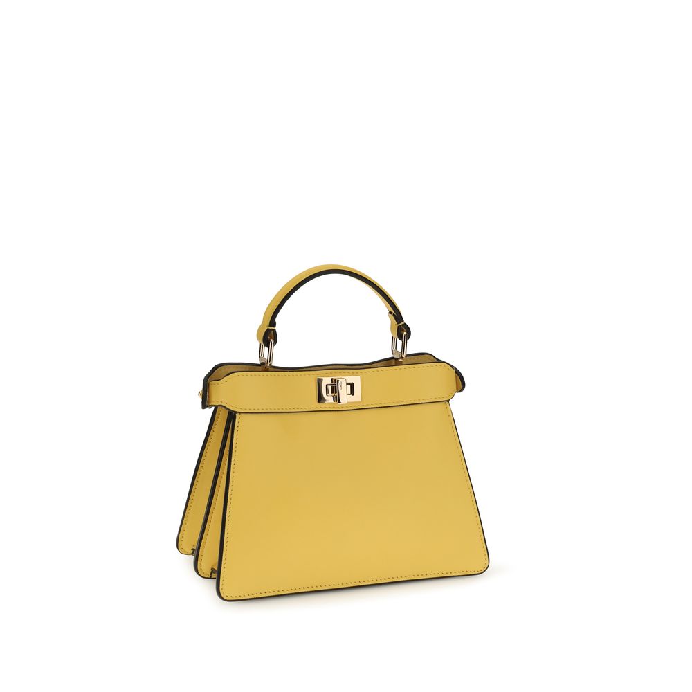 Fendi Bicolor Calf Leather Peekaboo ISeeU Petite Handbag