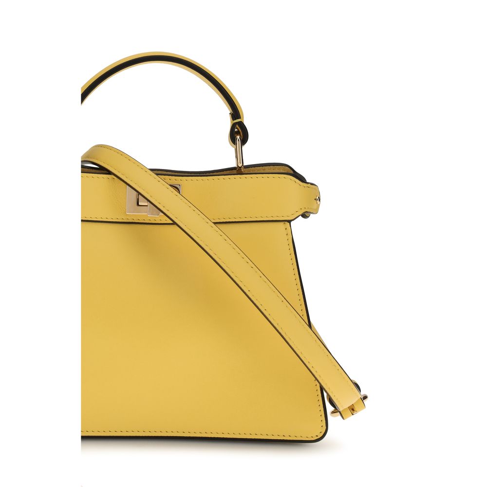 Fendi Bicolor Calf Leather Peekaboo ISeeU Petite Handbag