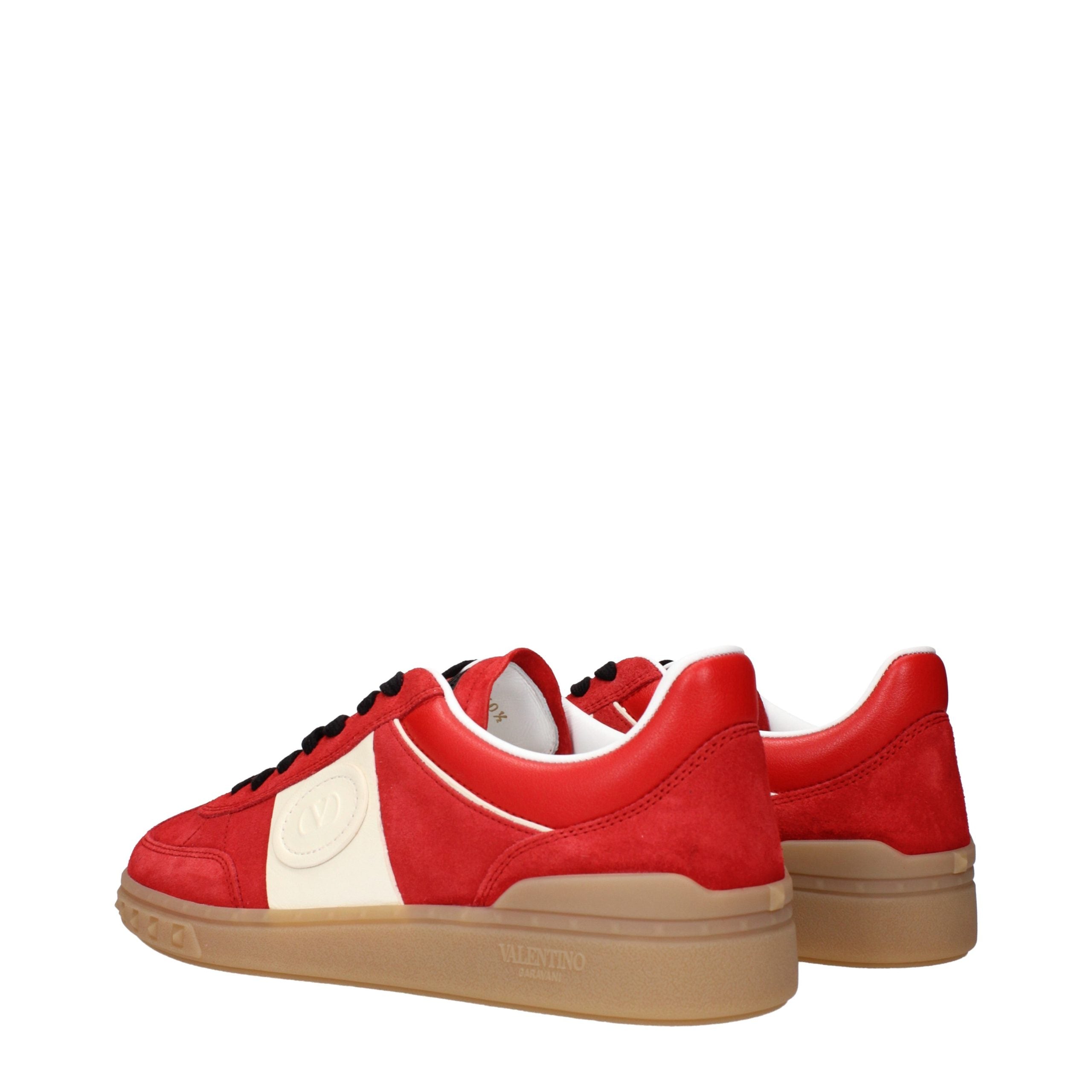 Valentino Garavani Red Suede Low Top Sneakers