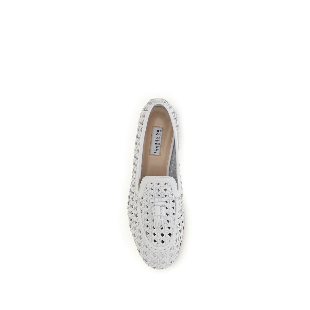 Fratelli Rossetti White Calf Leather Slip-On Loafers