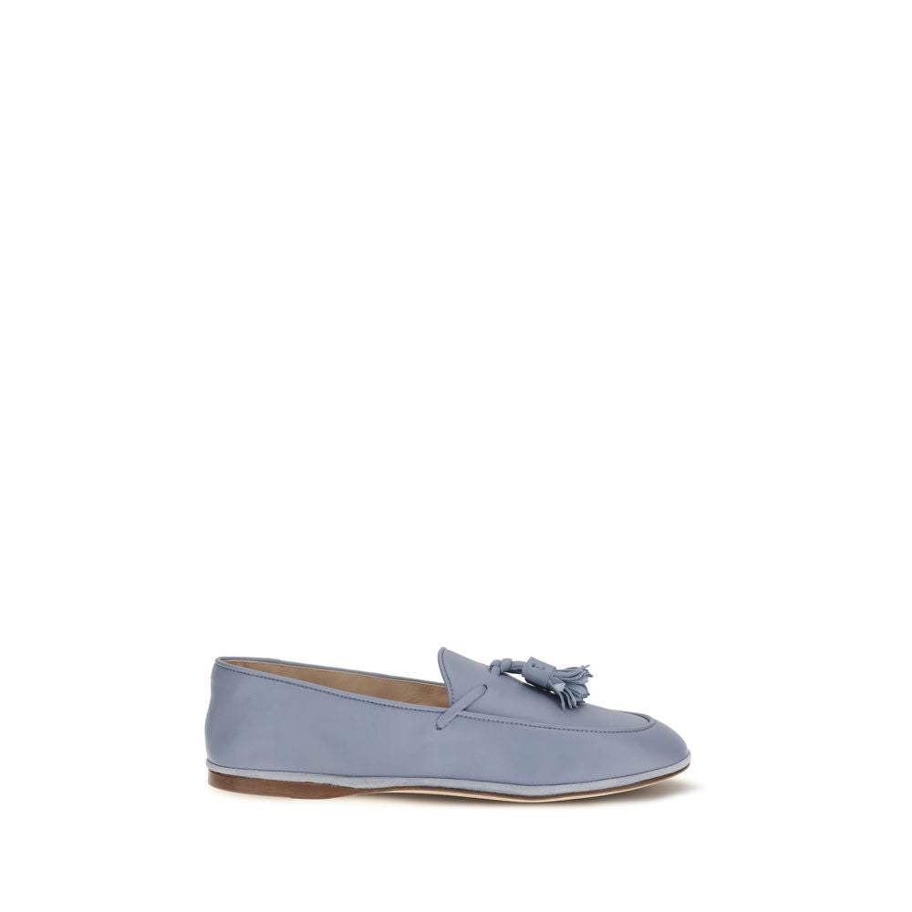 Fratelli Rossetti Blue Calf Leather Slip-On Loafers